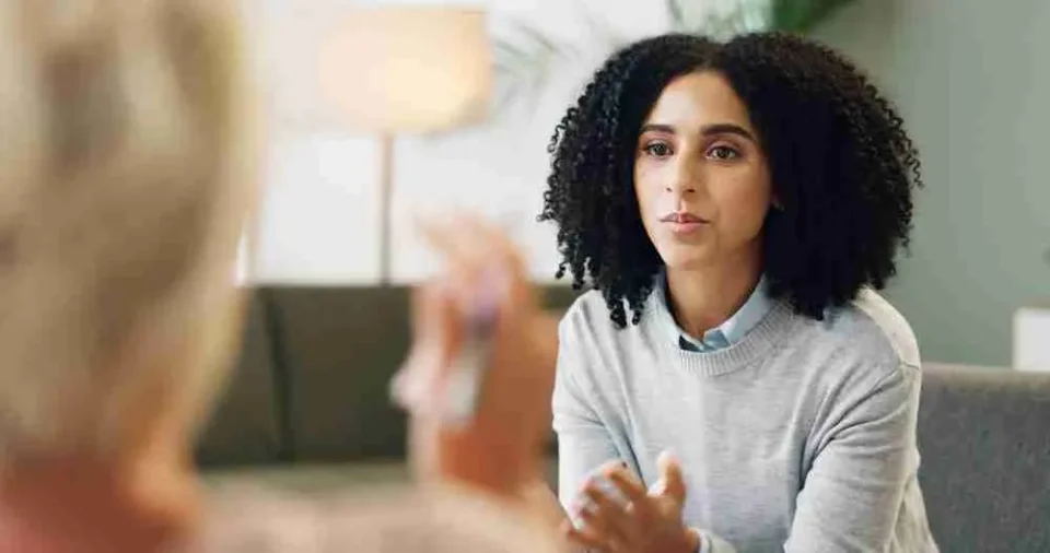 a women in therapy